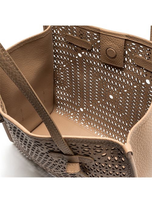 Shopping Bag Marcella in pelle traforata Clay GIANNI CHIARINI | BS 12390 LNRCLAY